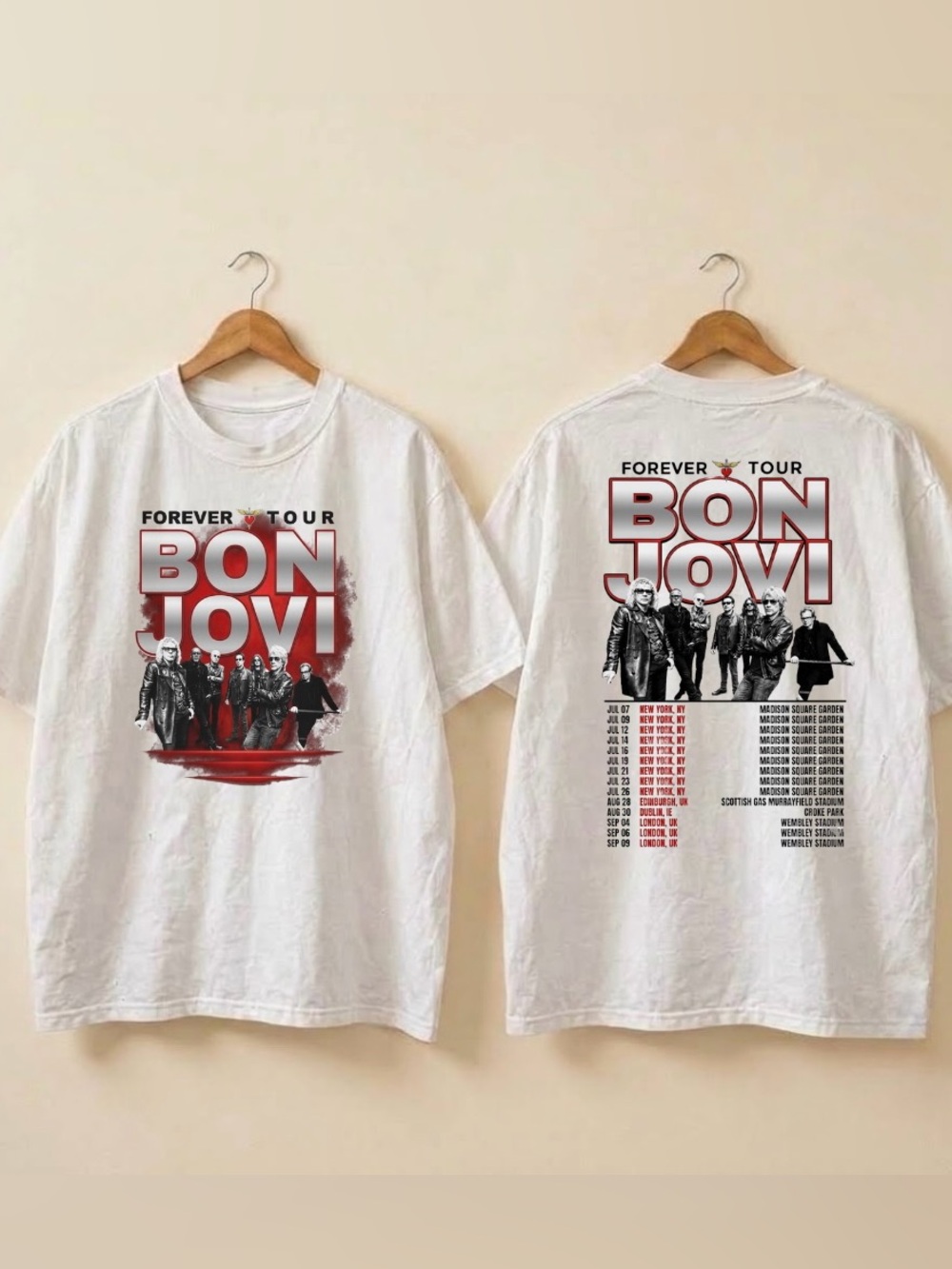 Bon Jovi Inspired Forever Tour Rock Band Tee | Gildan 5000